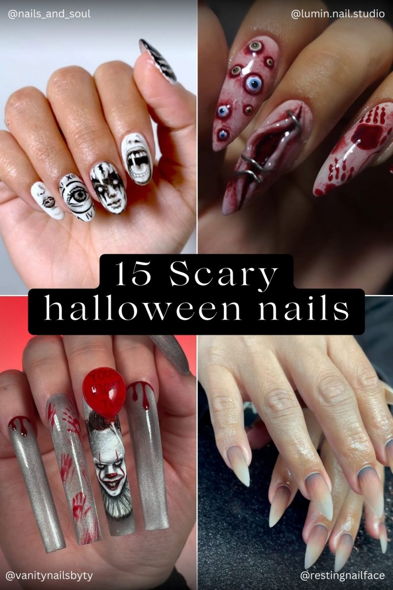 15 Scary halloween nails you wont believe | Video’s and closeup shots included