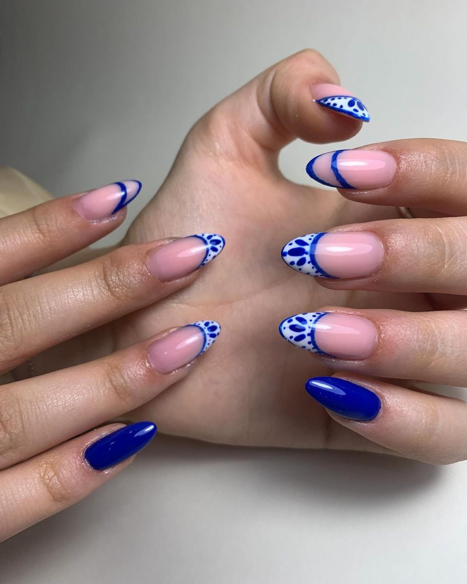 Blue October nail designs