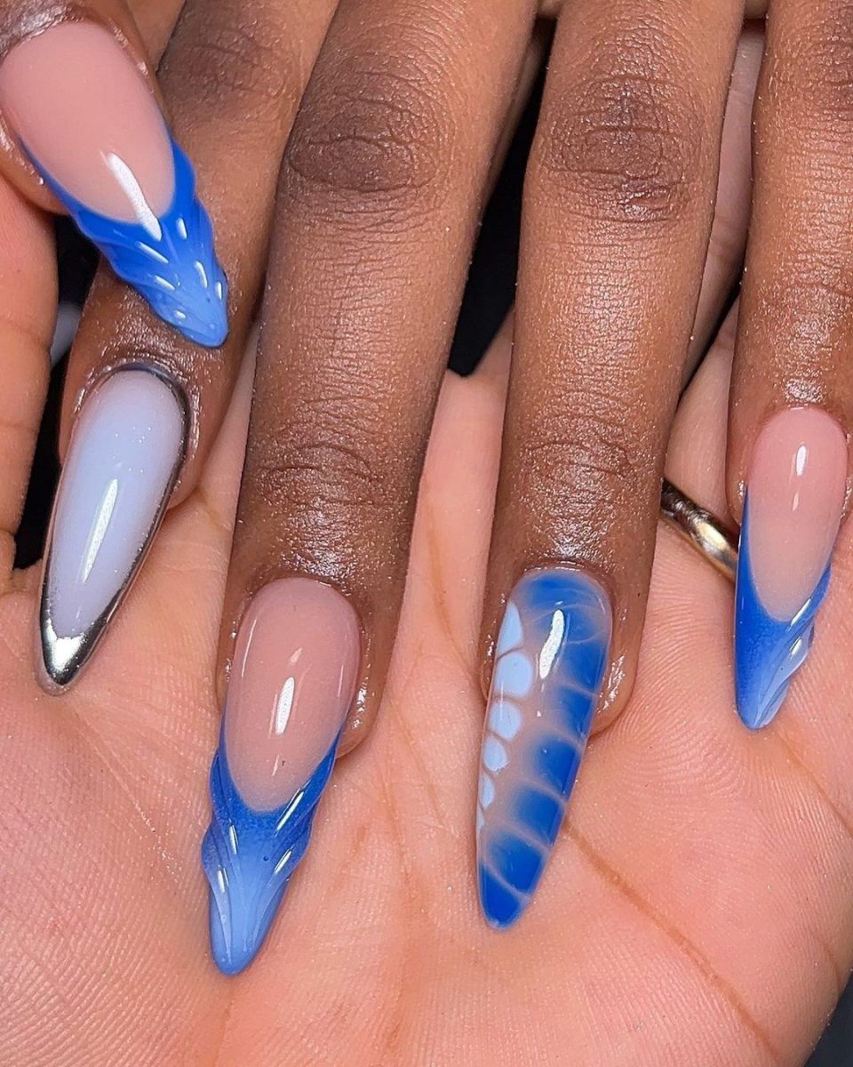 Blue October nail designs