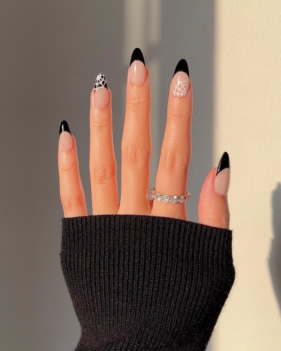 Halloween French Tip Nails