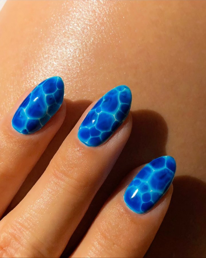 Blue October nail designs