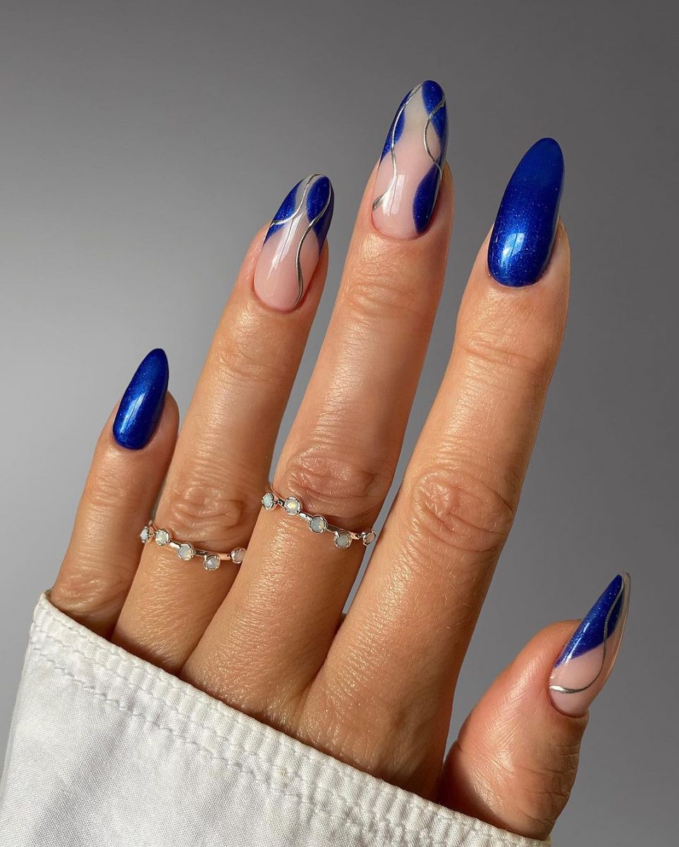 Blue October nail designs