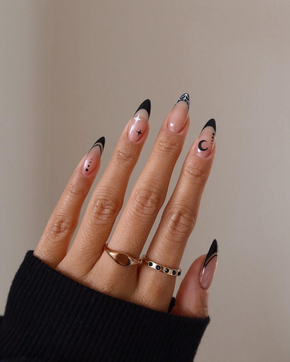 Halloween French Tip Nails