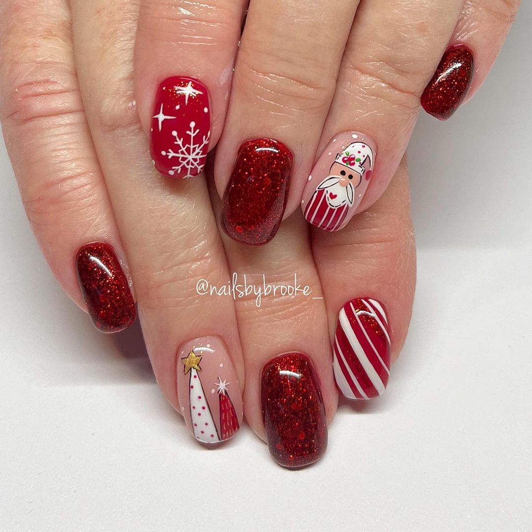 easy Christmas Nail Designs 2024