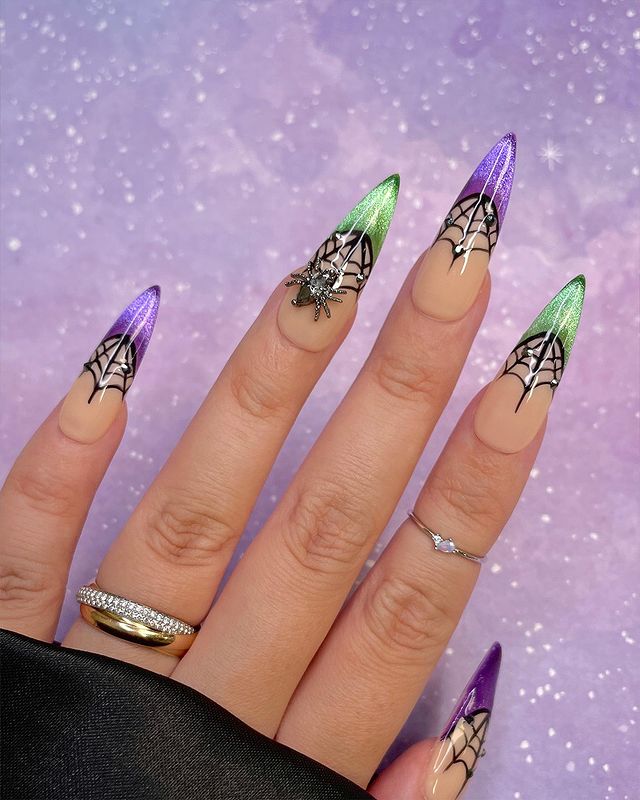 Halloween French Tip Nails