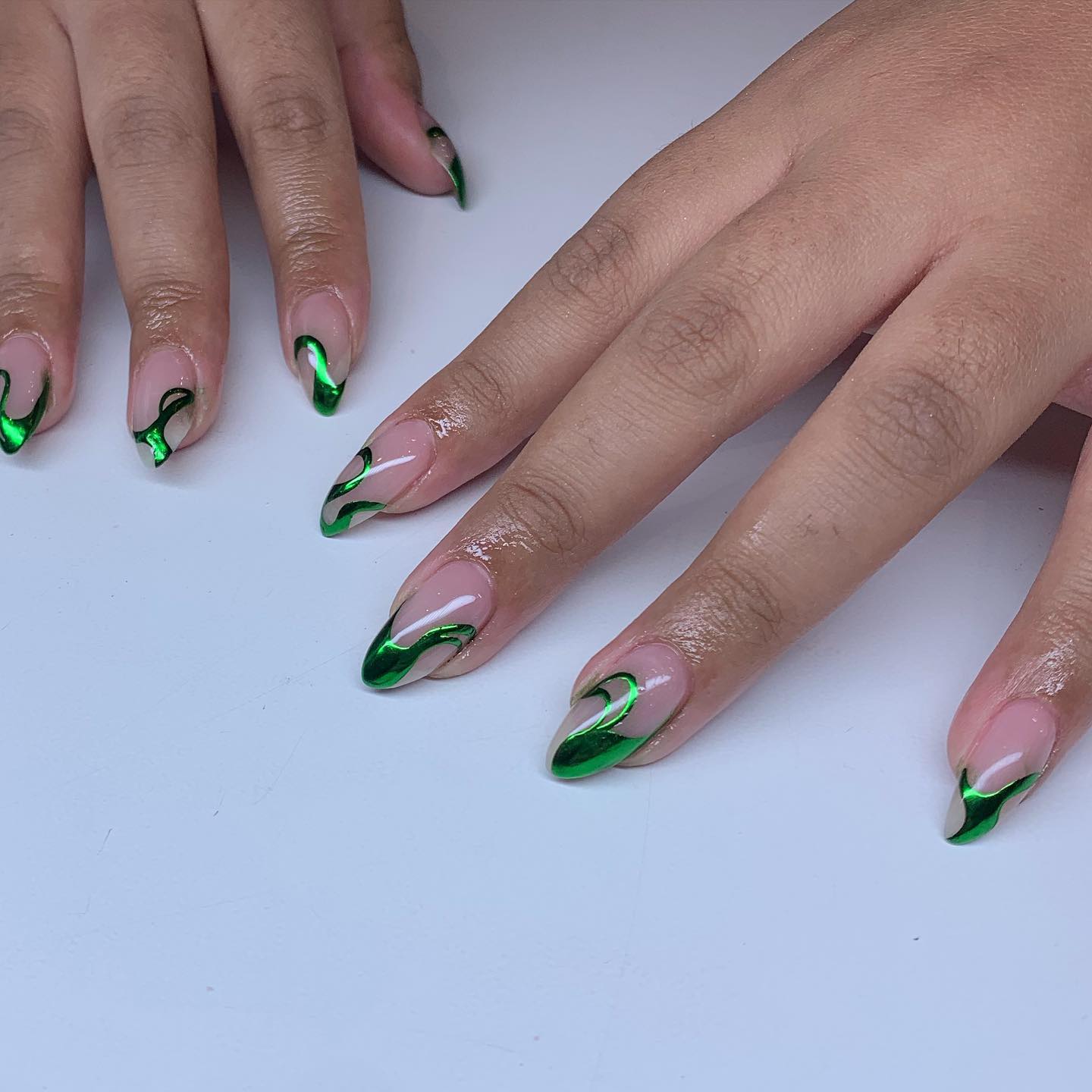 Green Fall Nail Designs