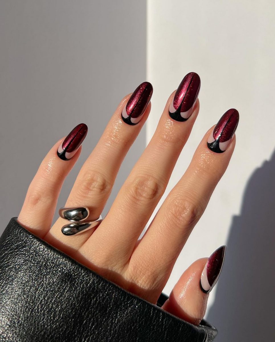 Black and Red Nail design Ideas