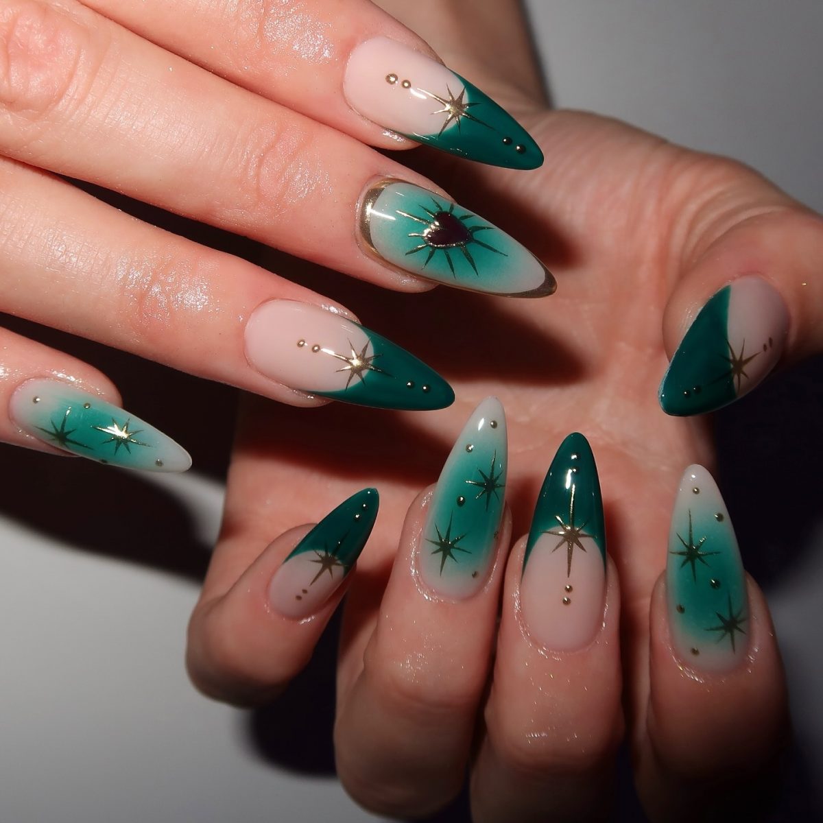 Green Fall Nail Designs