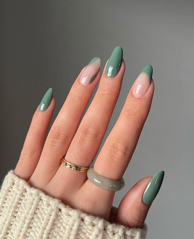 Green Fall Nail Designs