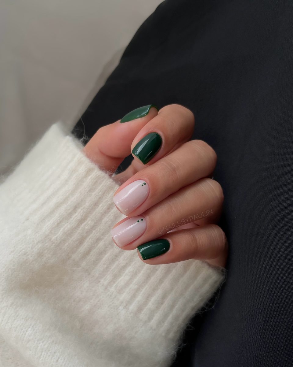 Green Fall Nail Designs