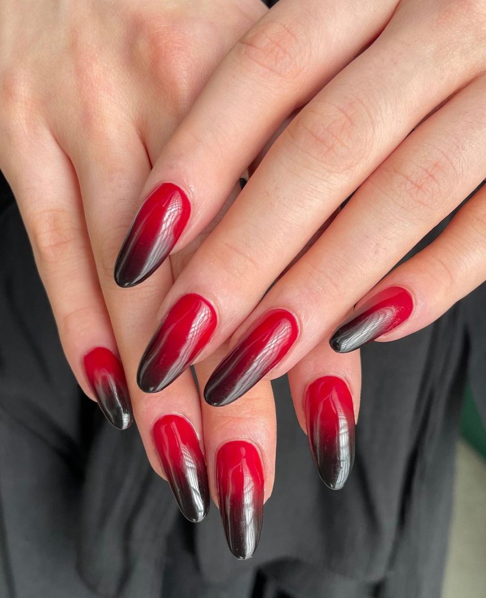 Black and Red Nail design Ideas