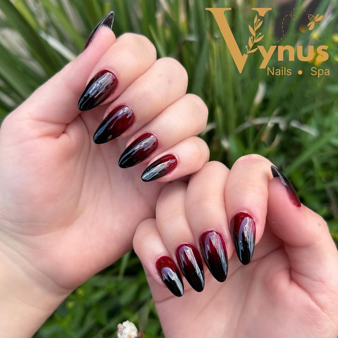 Black and Red Nail design Ideas