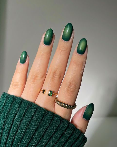 Green Fall Nail Designs