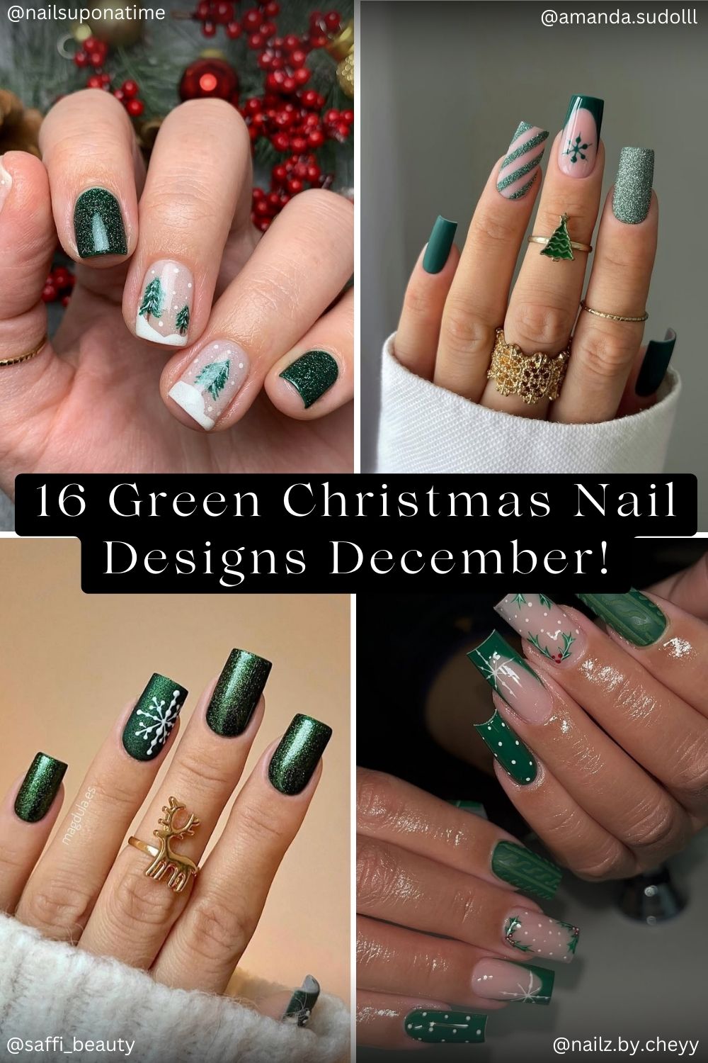 16 Green Christmas Nail Designs You’ll Want This December!