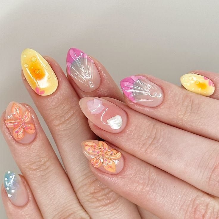 32 Stunning Colombia Beach Nail Designs